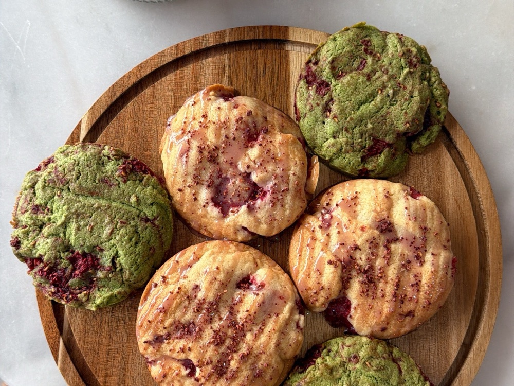 Cookie matcha & framboise