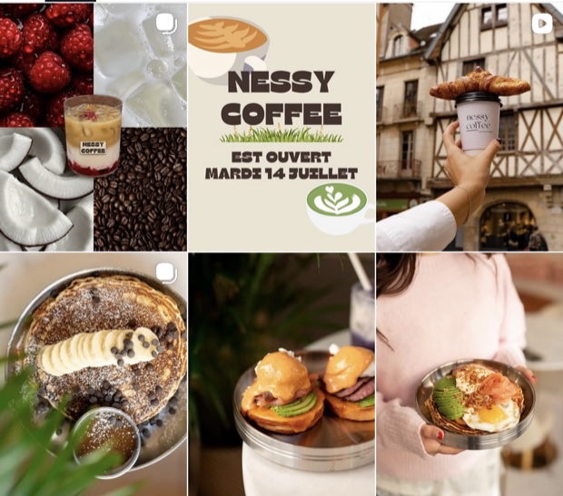 Grille de publications Instagram Nessy Coffee